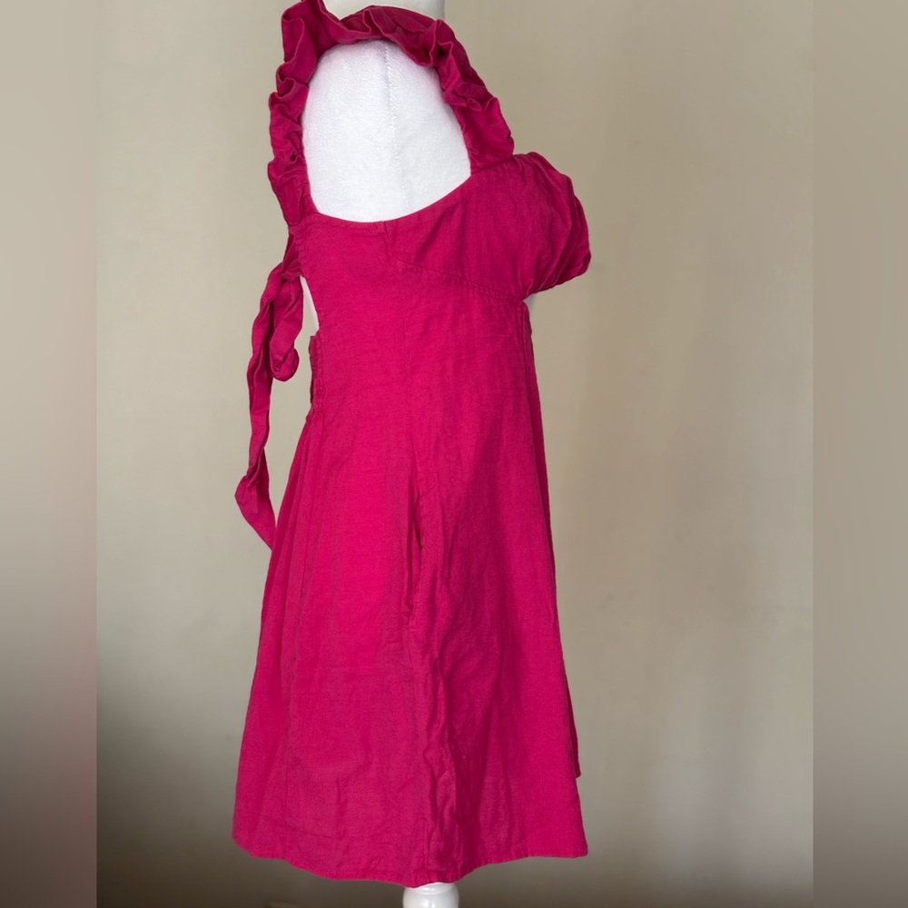 Free People Vibrant Pink Smocked Dress Size XS - Picture 4 of 12
